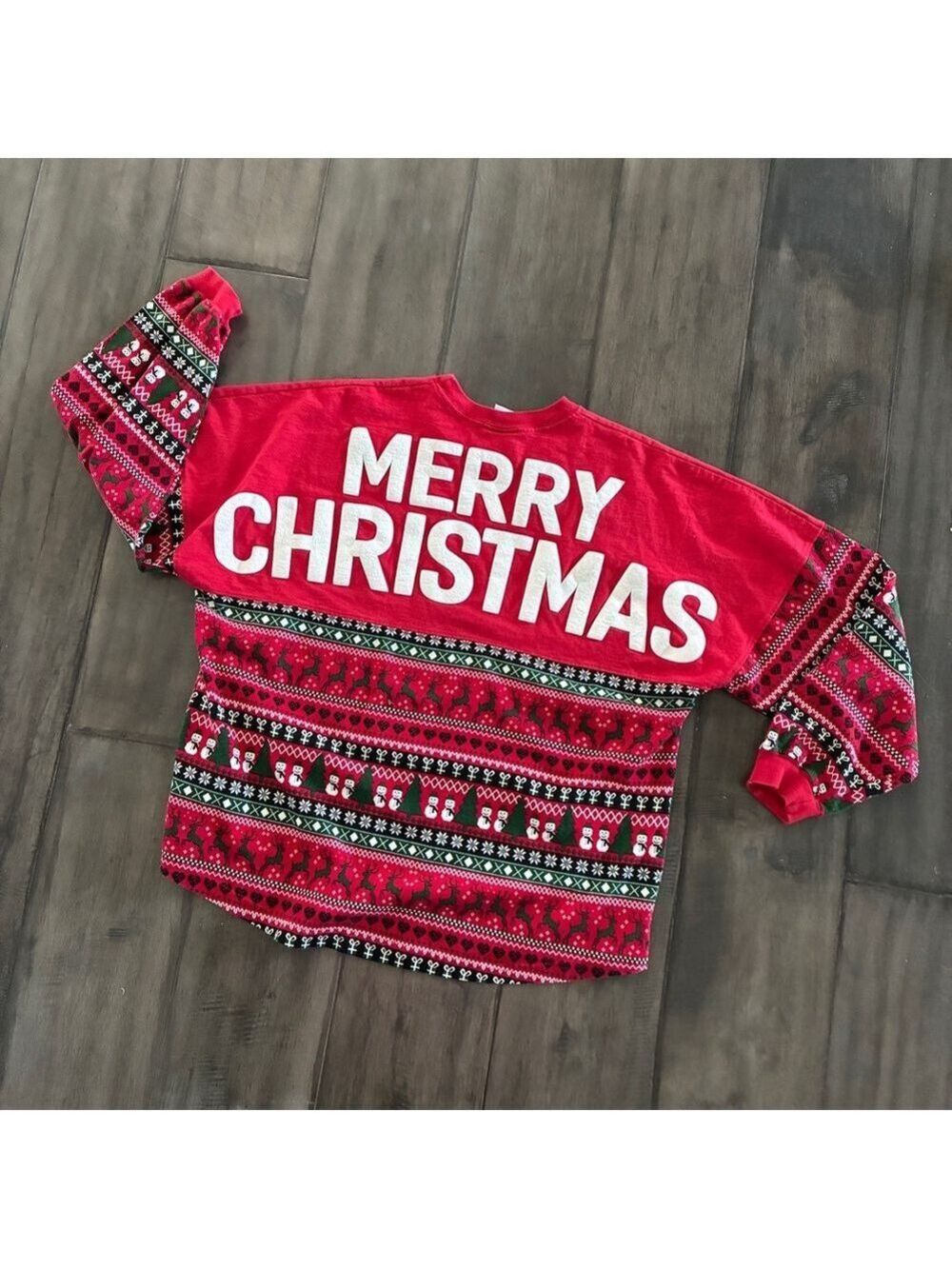 Spirit Jersey Merry Christmas Shirt - Size Large